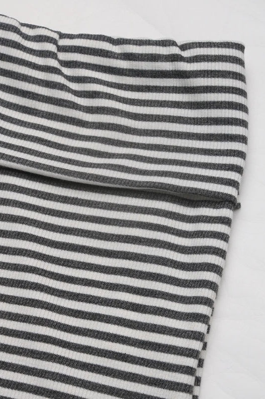 Striped Tube Top Crop Top Pants Set