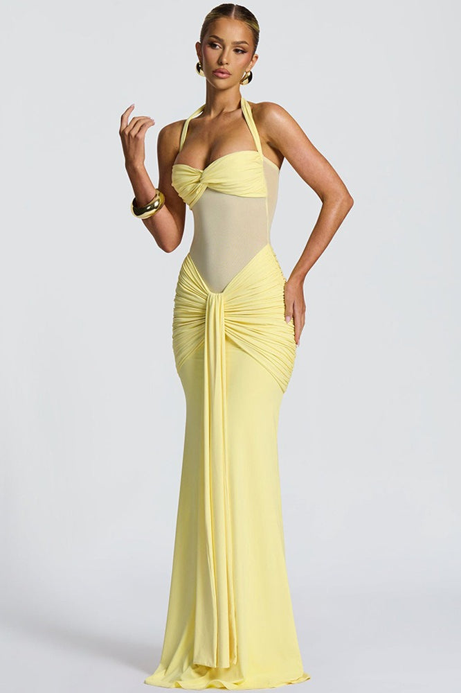 Ruched LowBack Bodycon Party Dress
