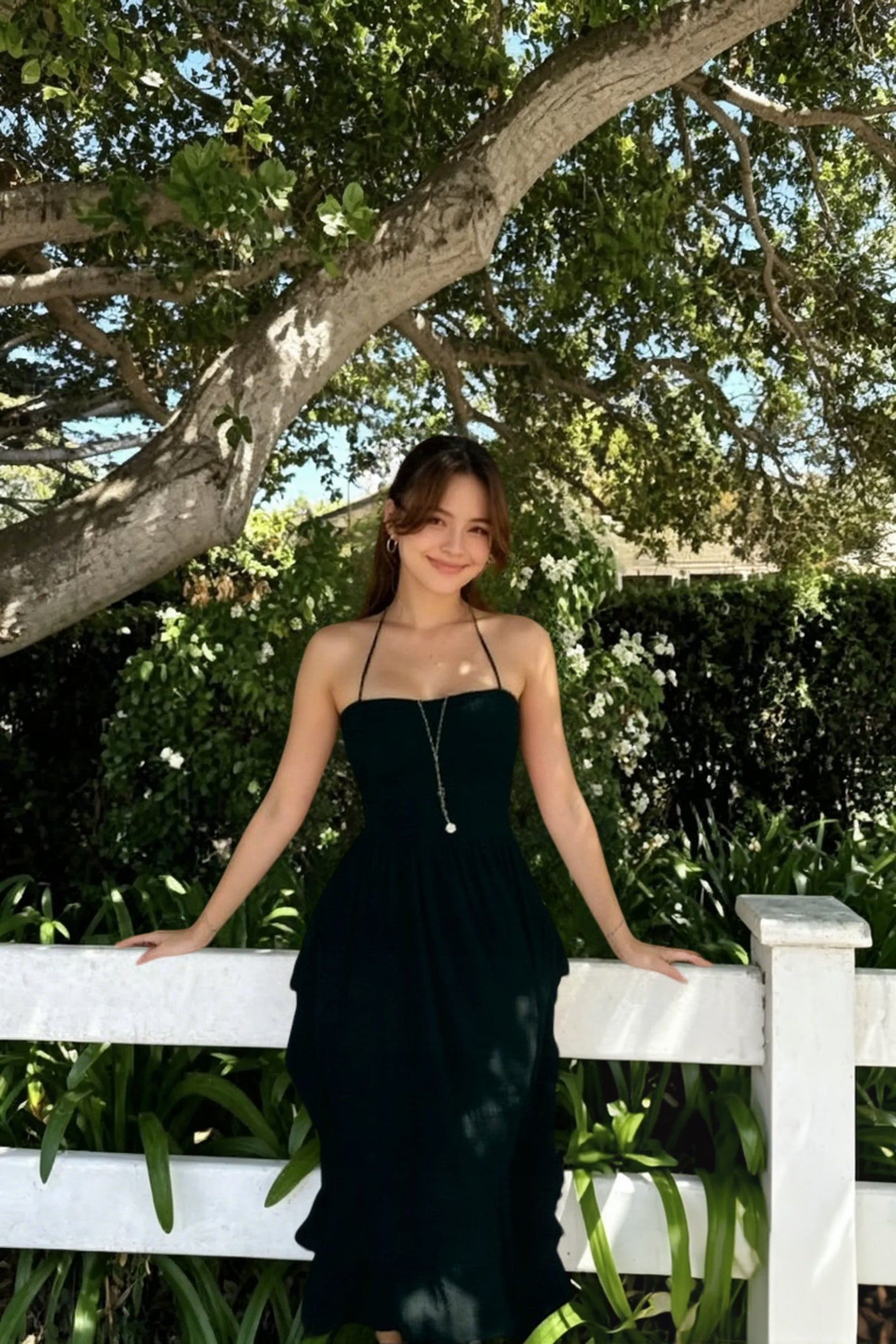 Backless Bohemian Beach Cotton Maxi Boho Dress