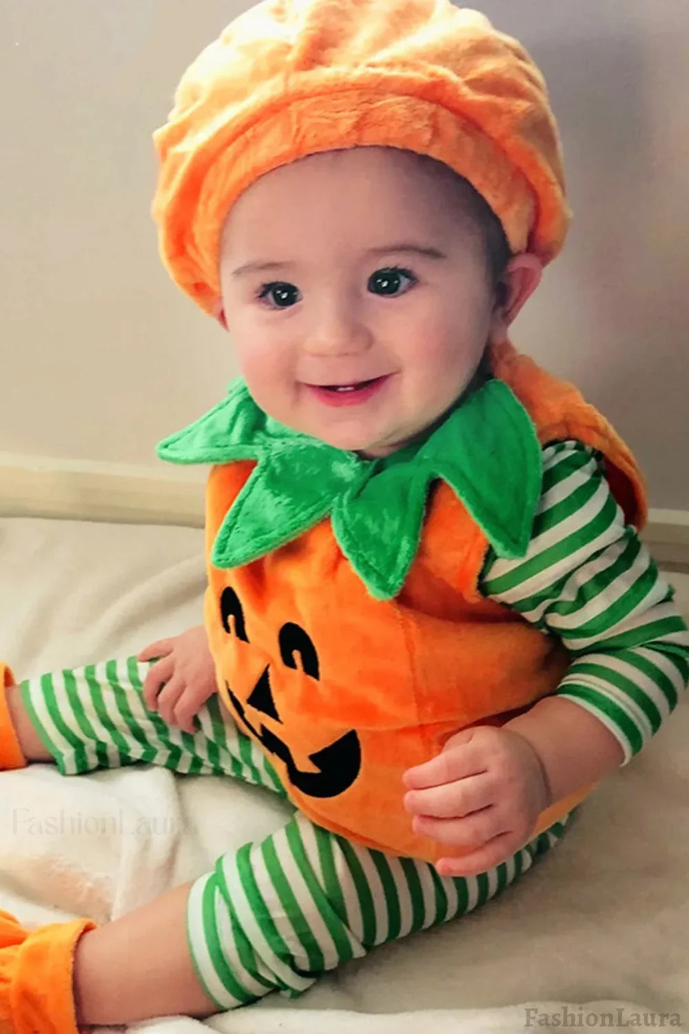 Baby Pumpkin Suit Kid Halloween Orange / 80