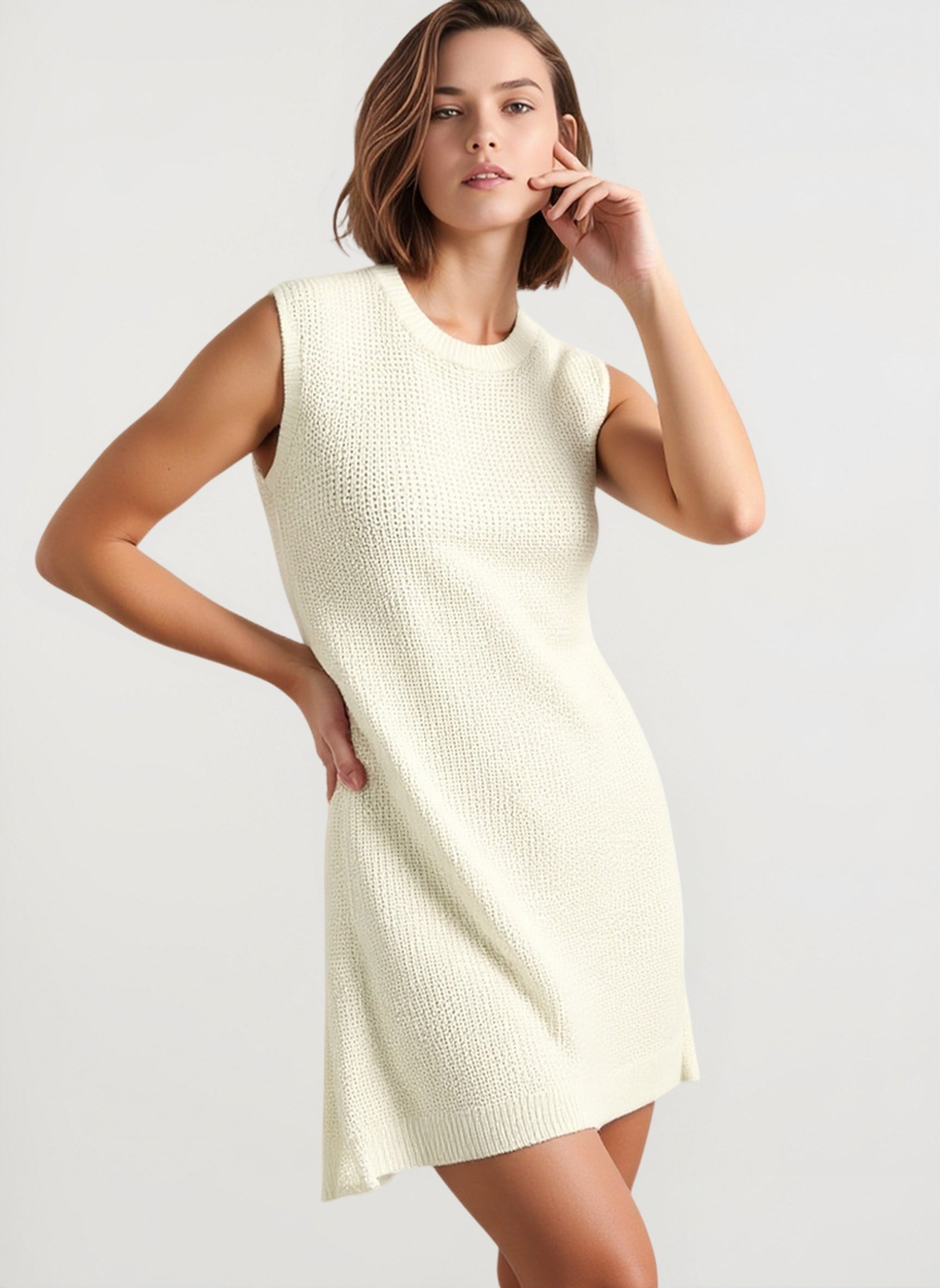 High-Waist Backless Off-the-Shoulder Lace Dress
