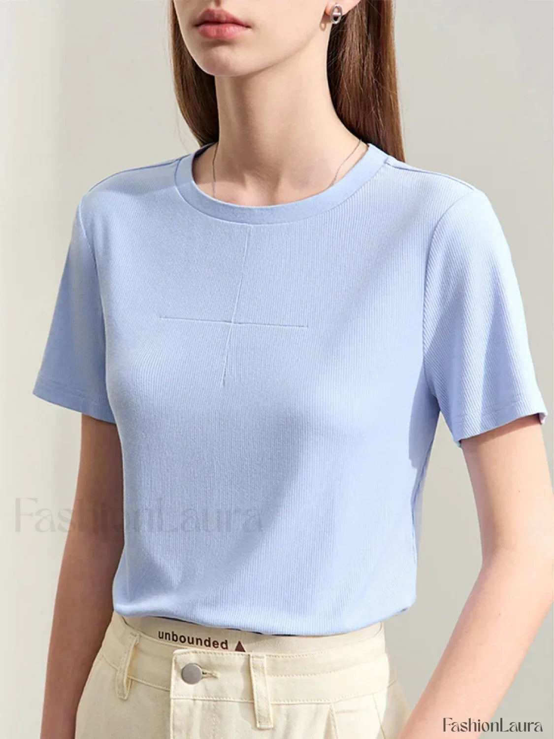 Back Drawstring Hollow T-Shirt