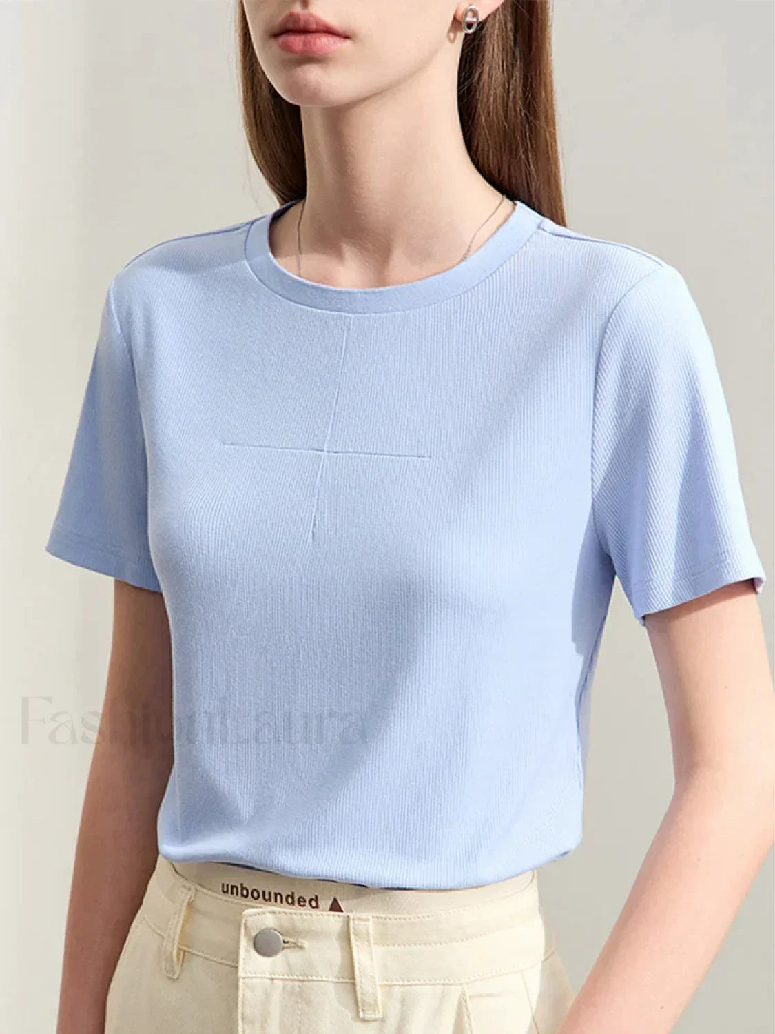 Back Drawstring Hollow T-Shirt