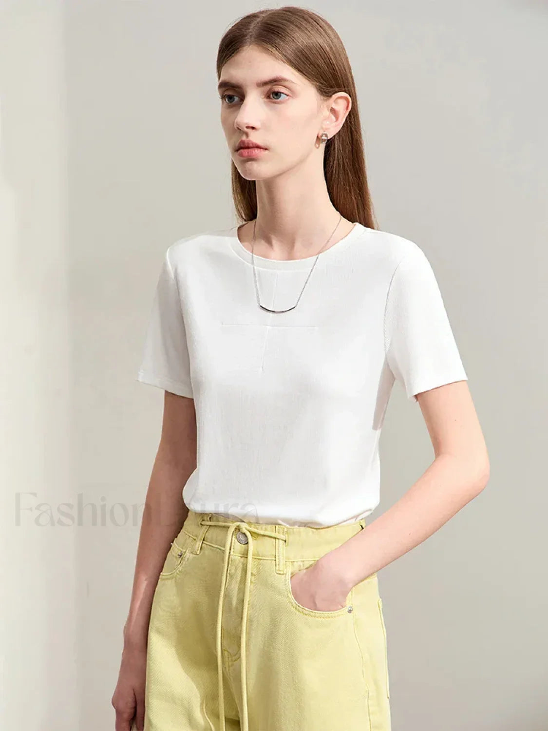 Back Drawstring Hollow T-Shirt