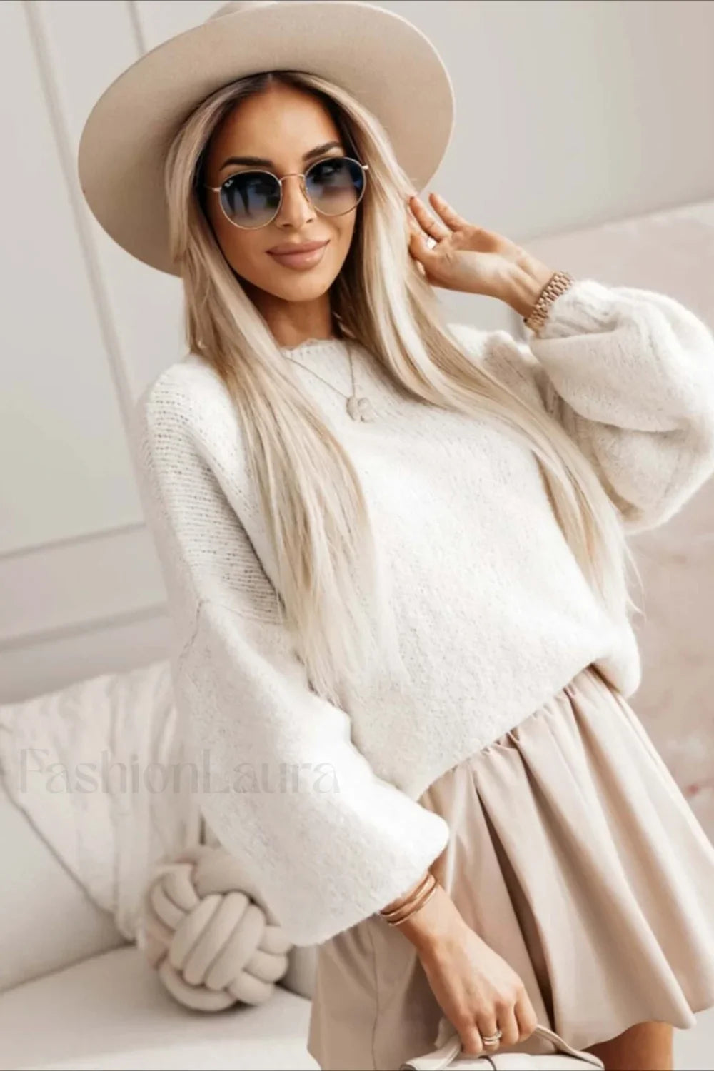 Backless Bow Tie Knit Sweater