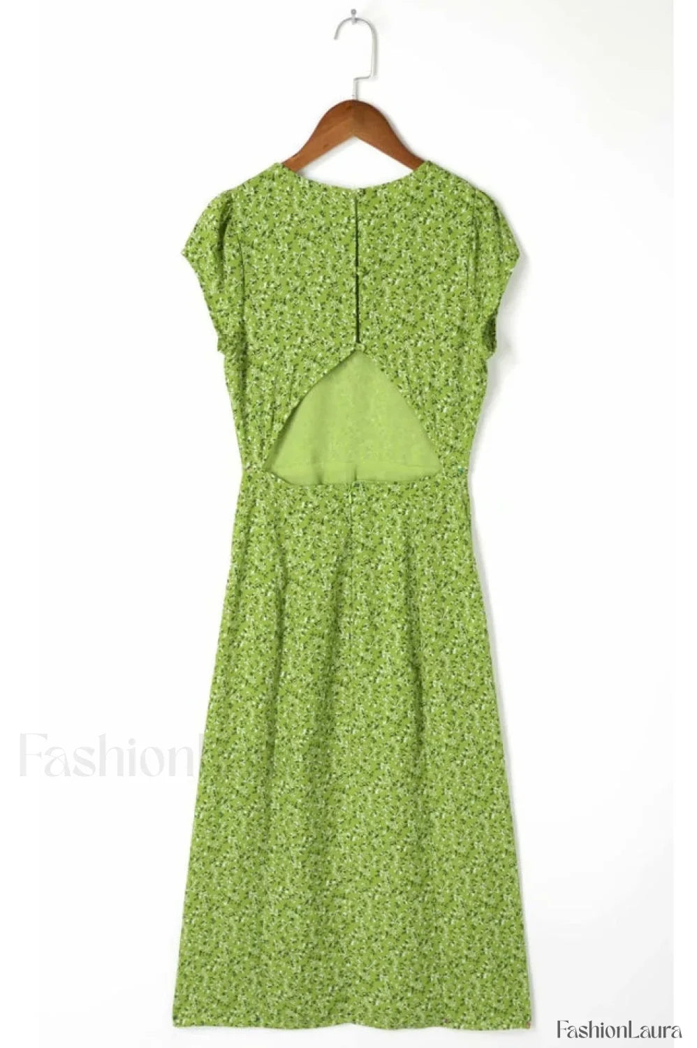 Backless Cut Out Charming Slit Midi Dress