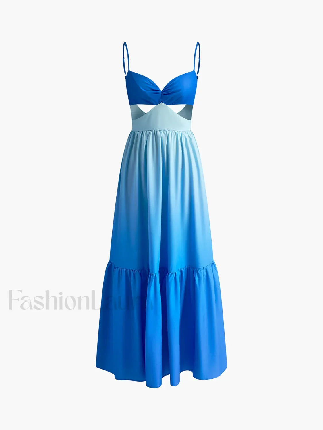 Backless Cutout Cami Long Dress