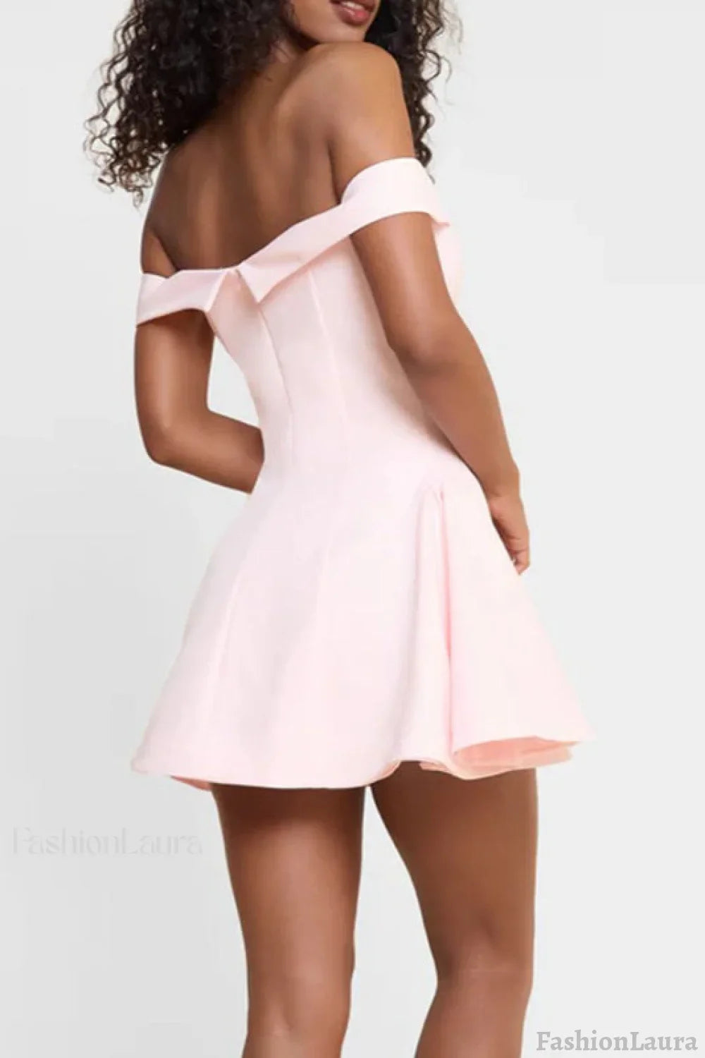 Backless Off-the-shoulder Cocktail Dress