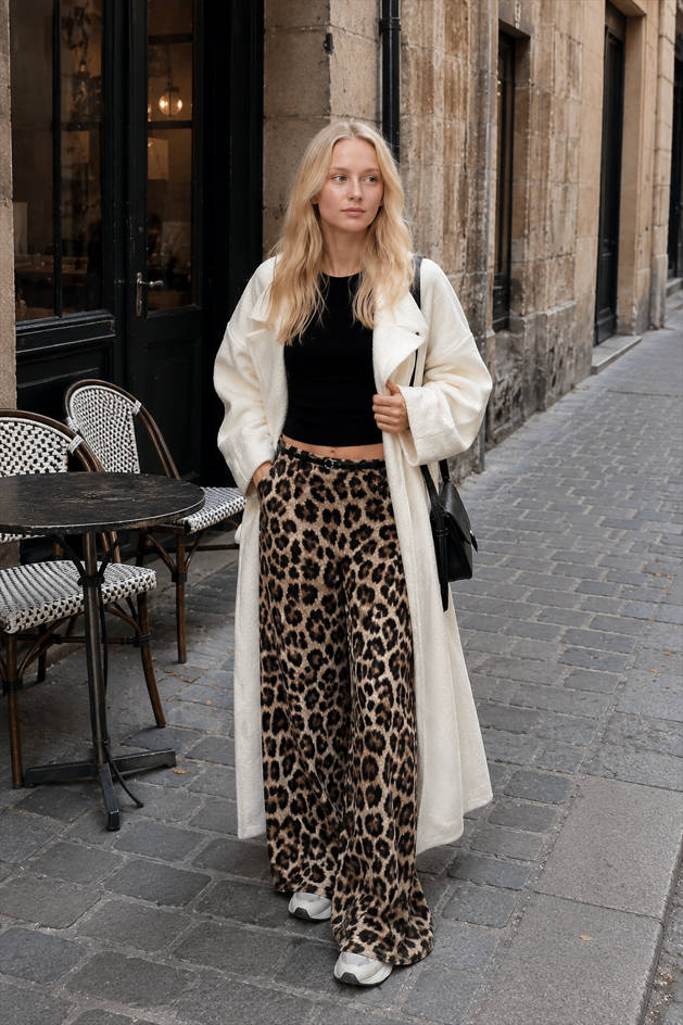 Leopard Print Slim Maxi Skirt