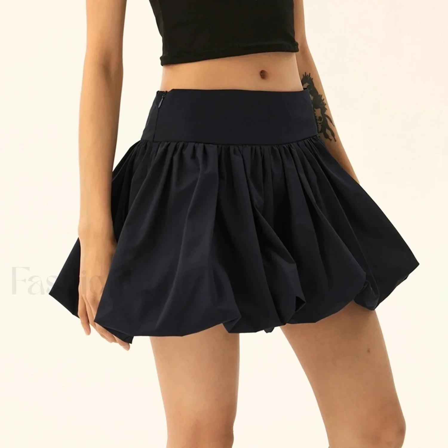 Balloon High Waist A-Line Skirt