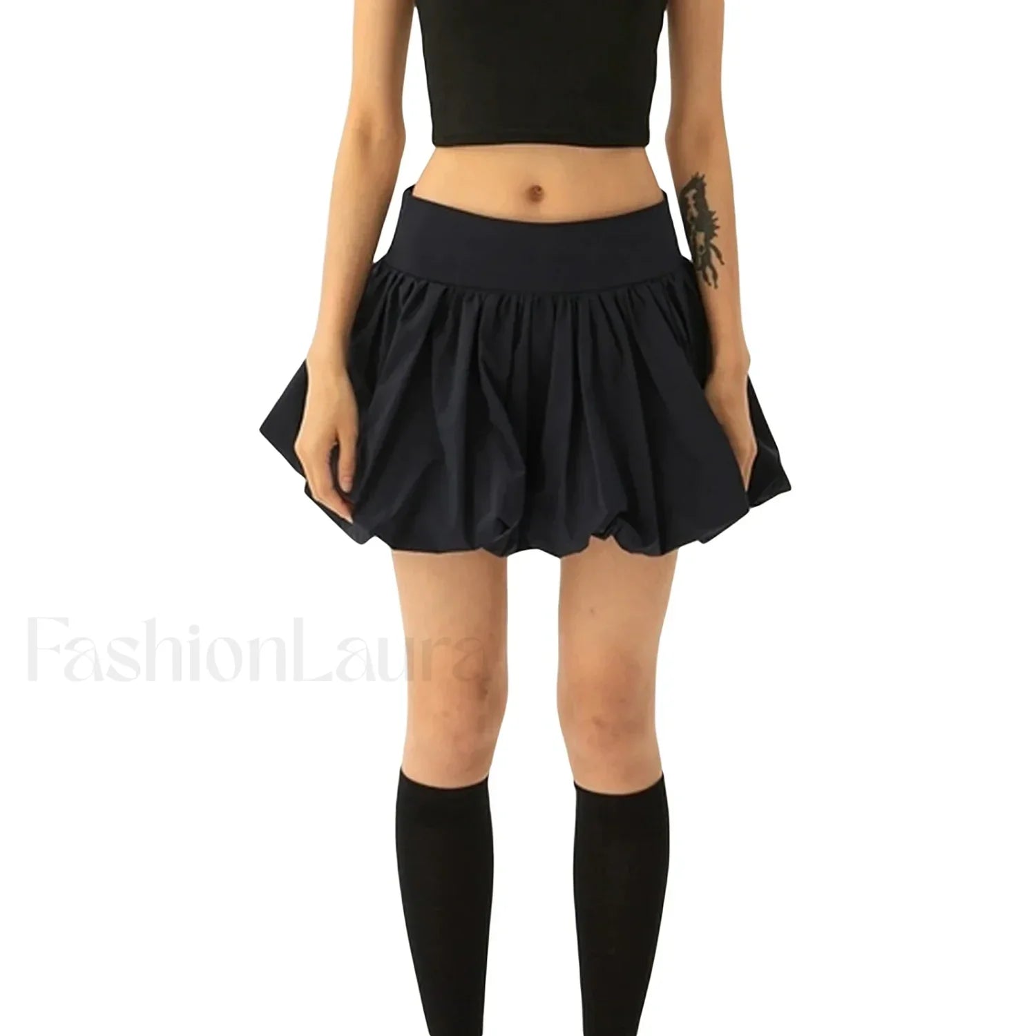 Balloon High Waist A-Line Skirt