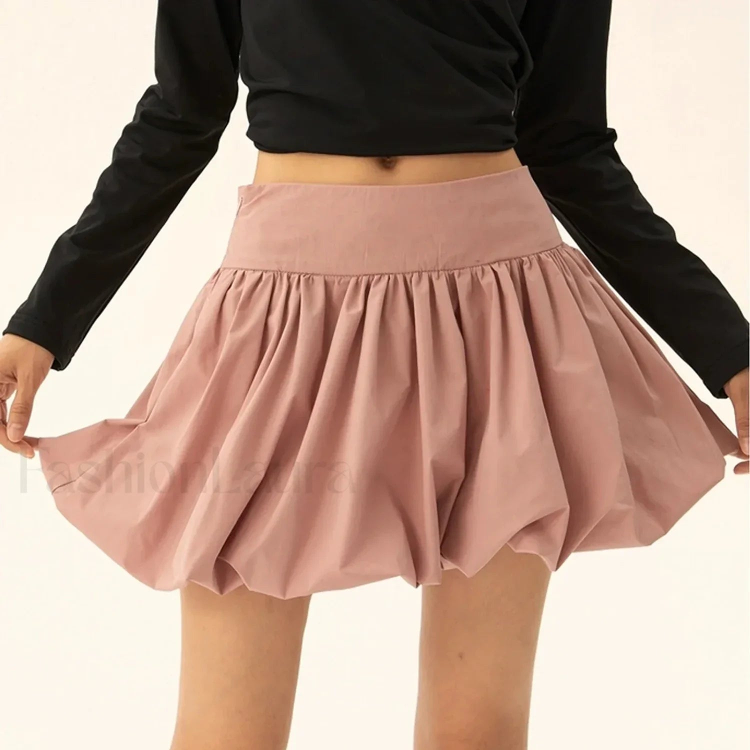 Balloon High Waist A-Line Skirt