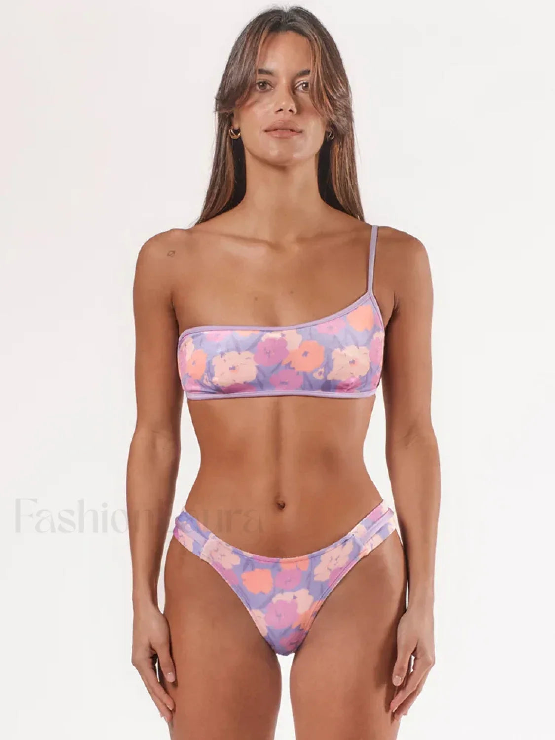 Bandeau Thong Bikini Set PURPLE1 / S