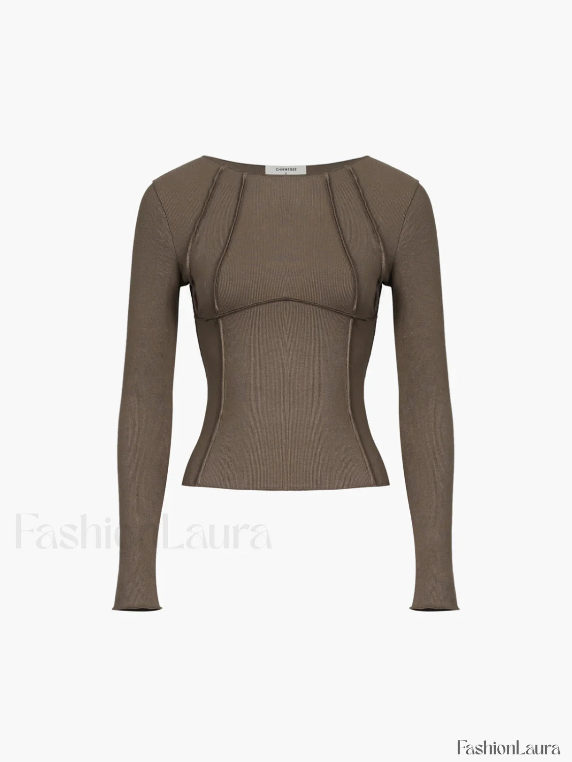Basic Piping Graceful Long Sleeve Top