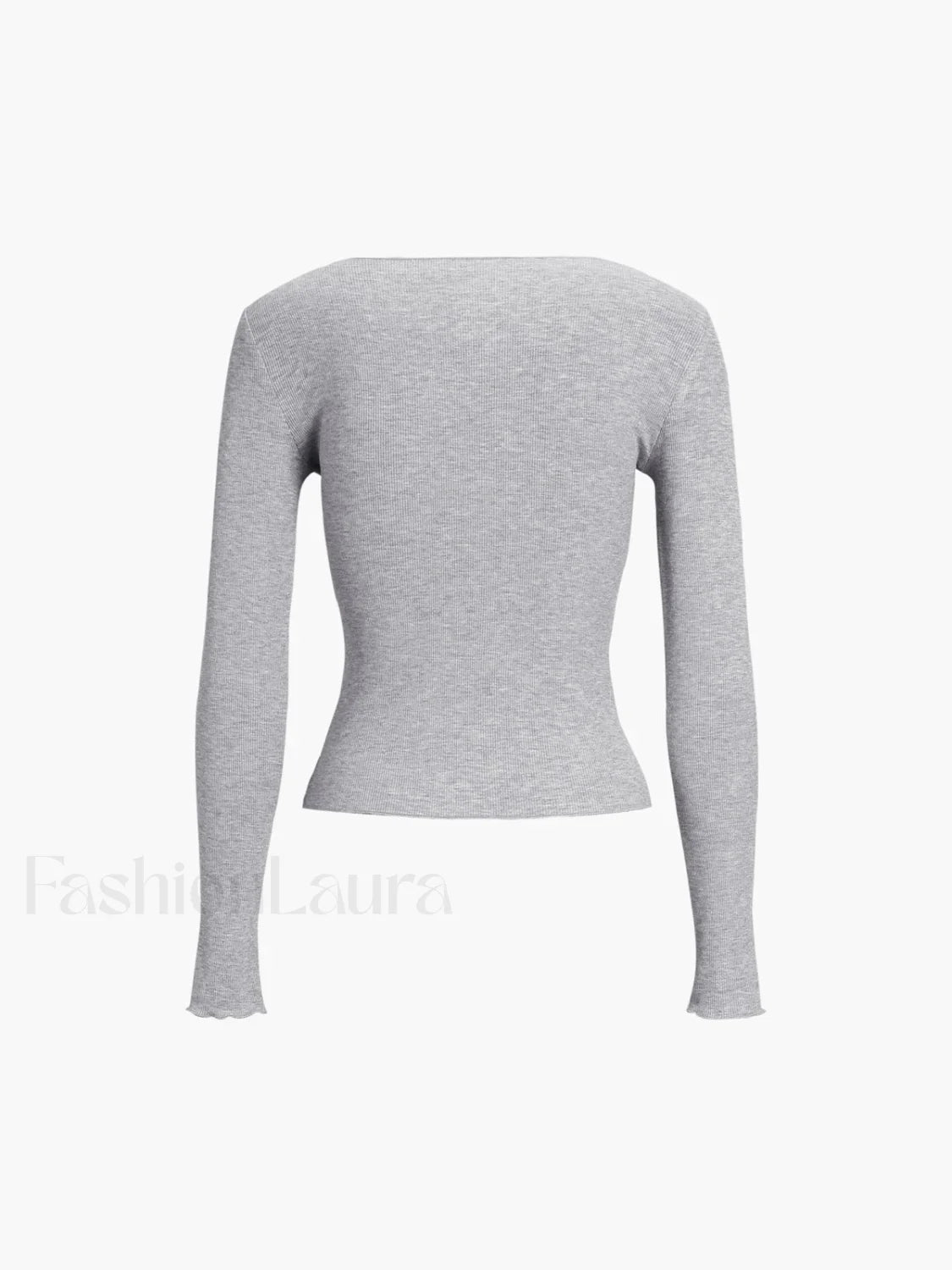 Basic Piping Graceful Long Sleeve Top