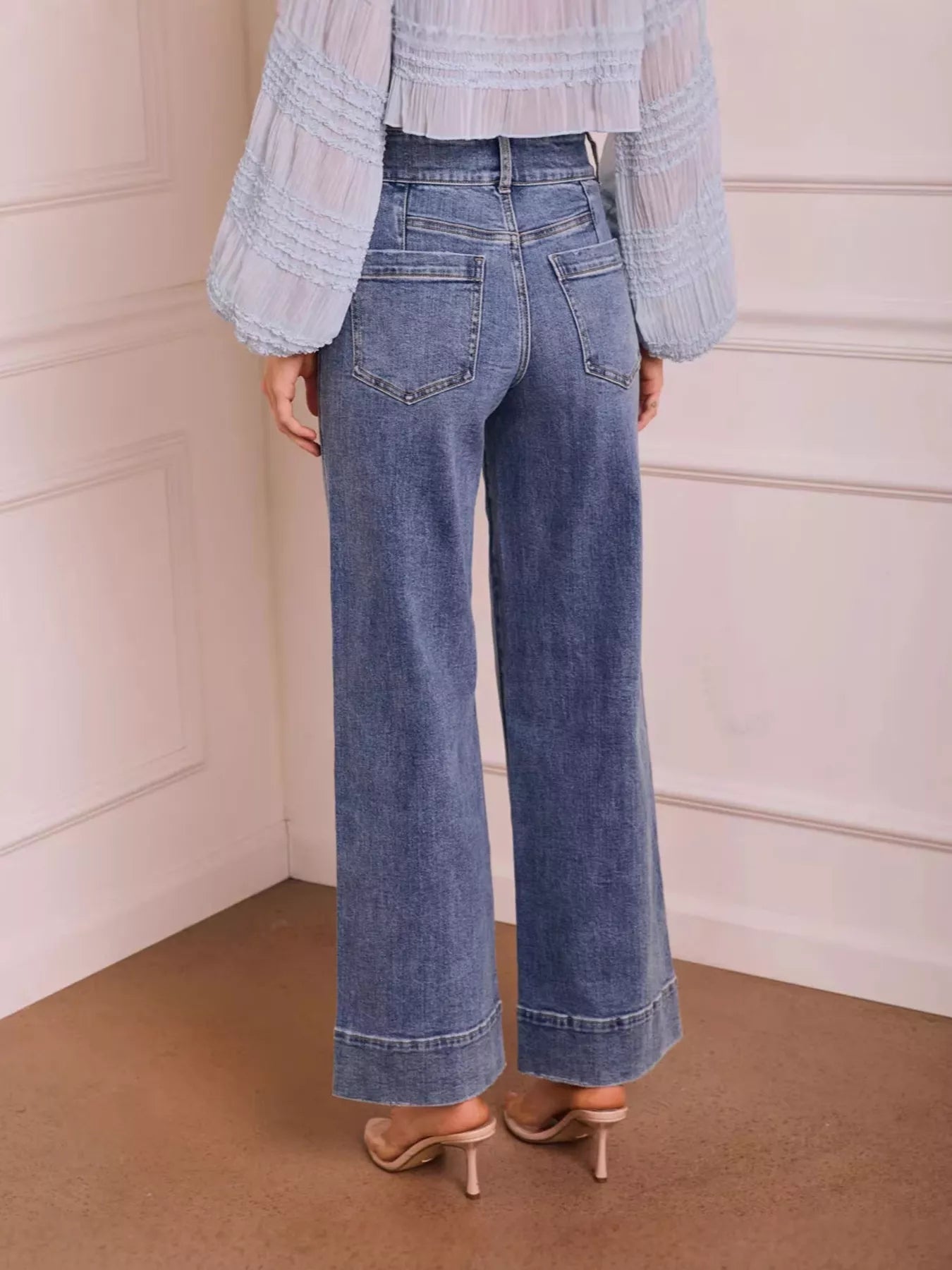 High-Waisted Wide-Leg Jeans