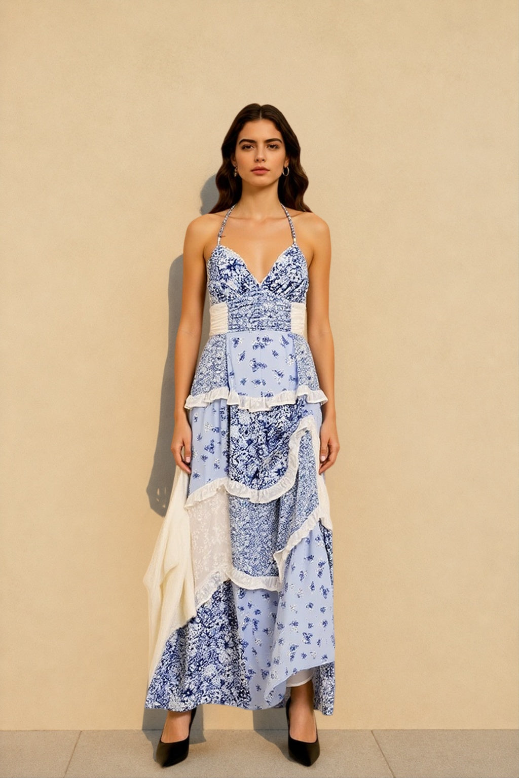 Patchwork Floral Dress