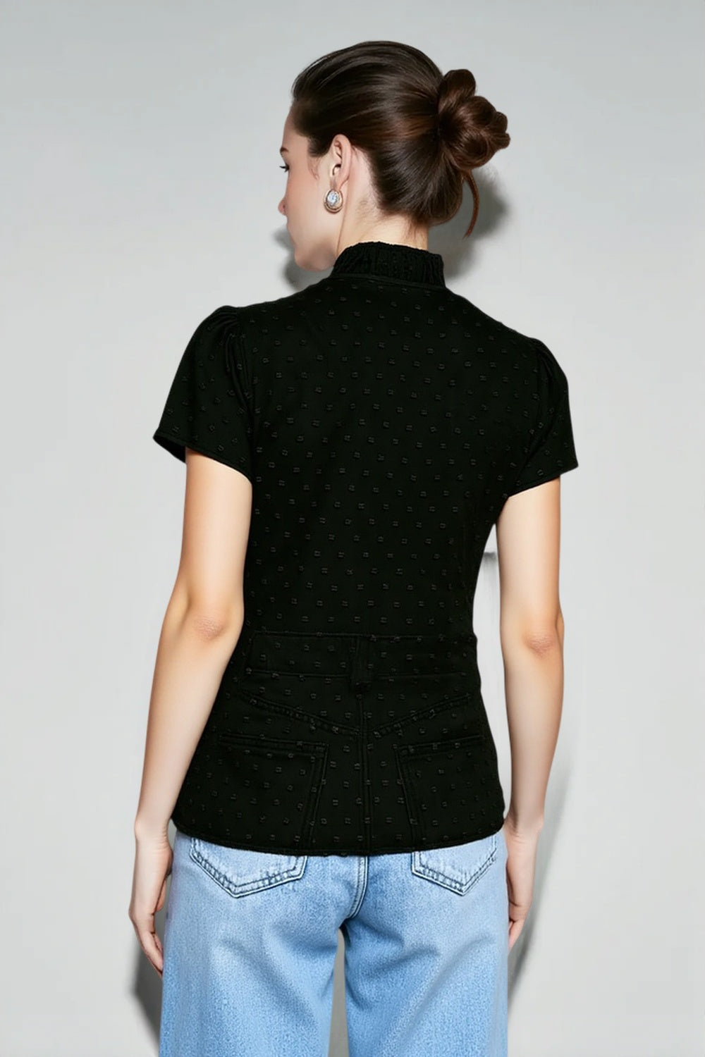 Office Bow Tie Collar Blouse