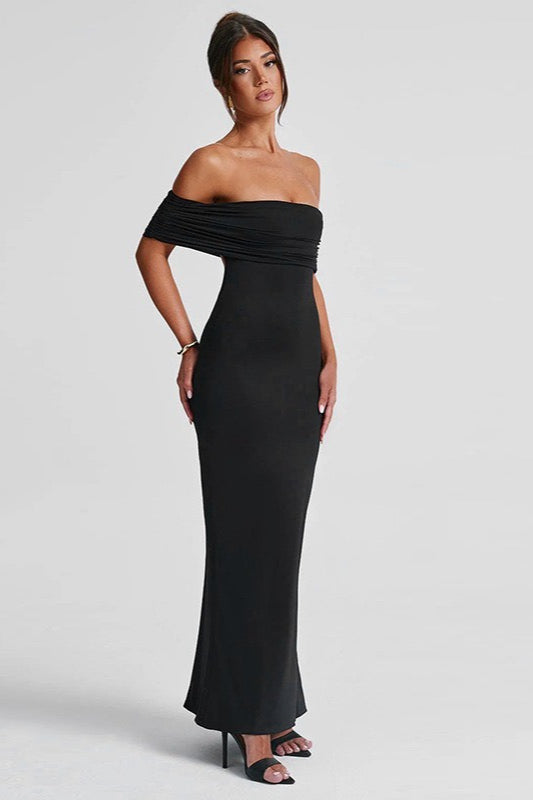 Off-the-Shoulder Ruched Dress