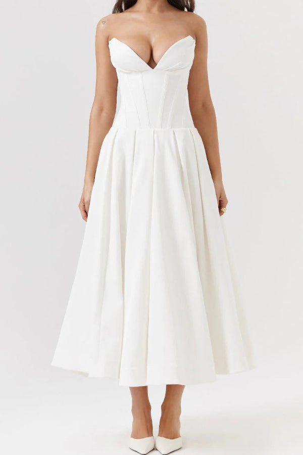 Exclusive Lorelei Strapless Midi Dress Premium Wardrobe Essential