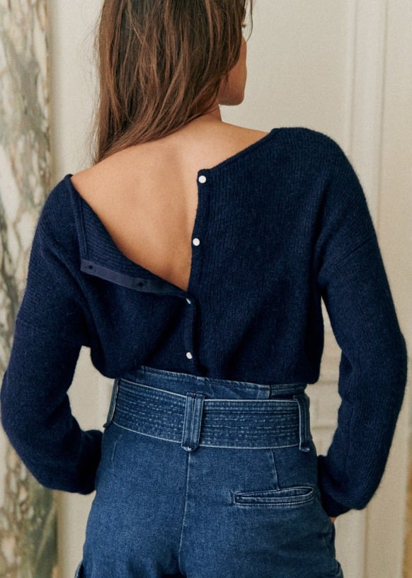 V-Neck Long Sleeve Button Front Knit Cardigan