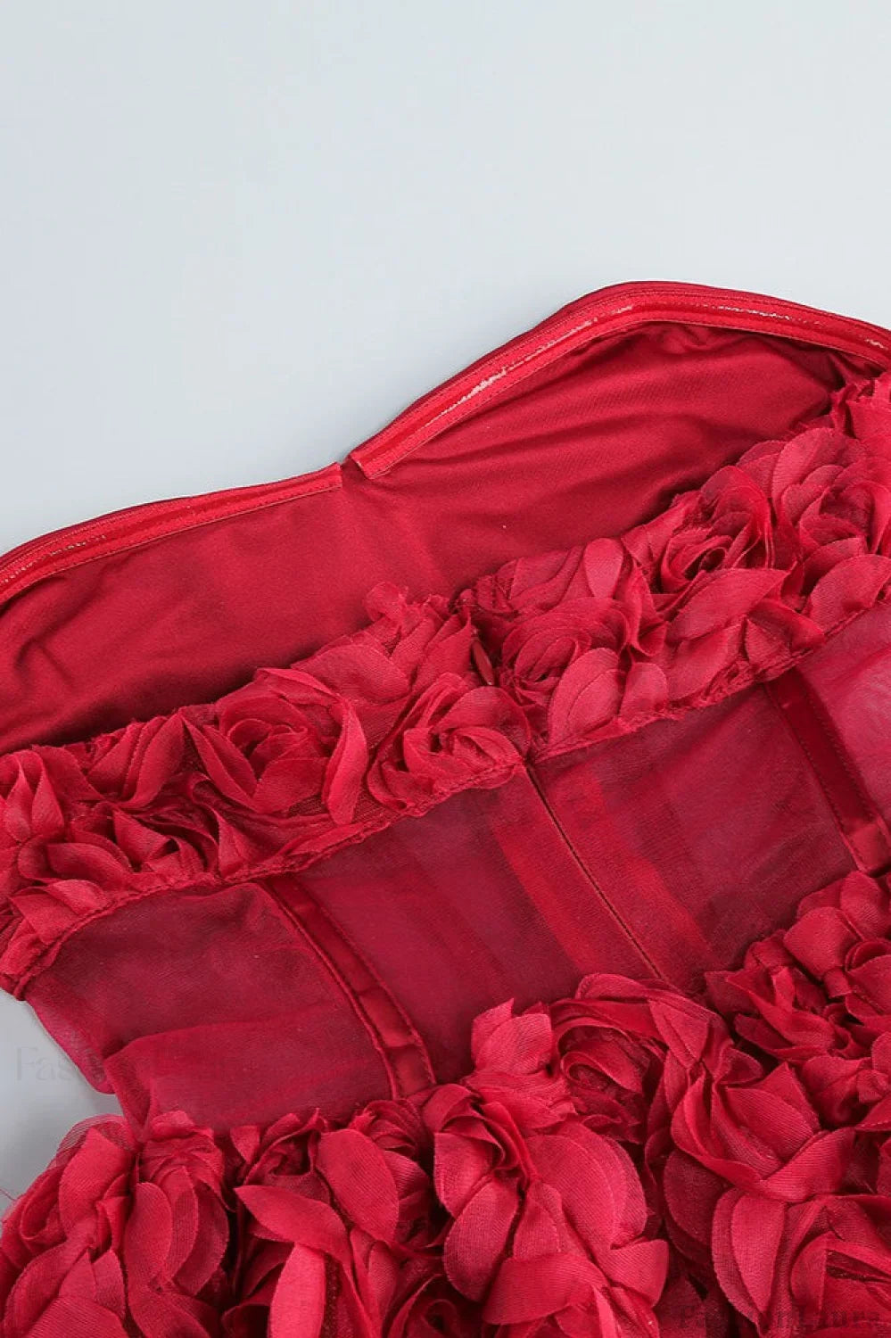 Beaded Strapless Puff Party Dress