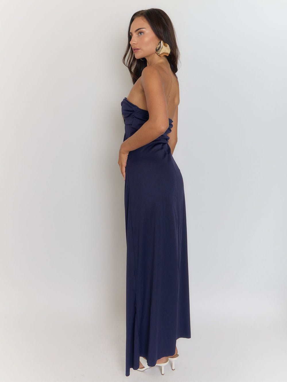 Harper Bandeau Slit Maxi Dress