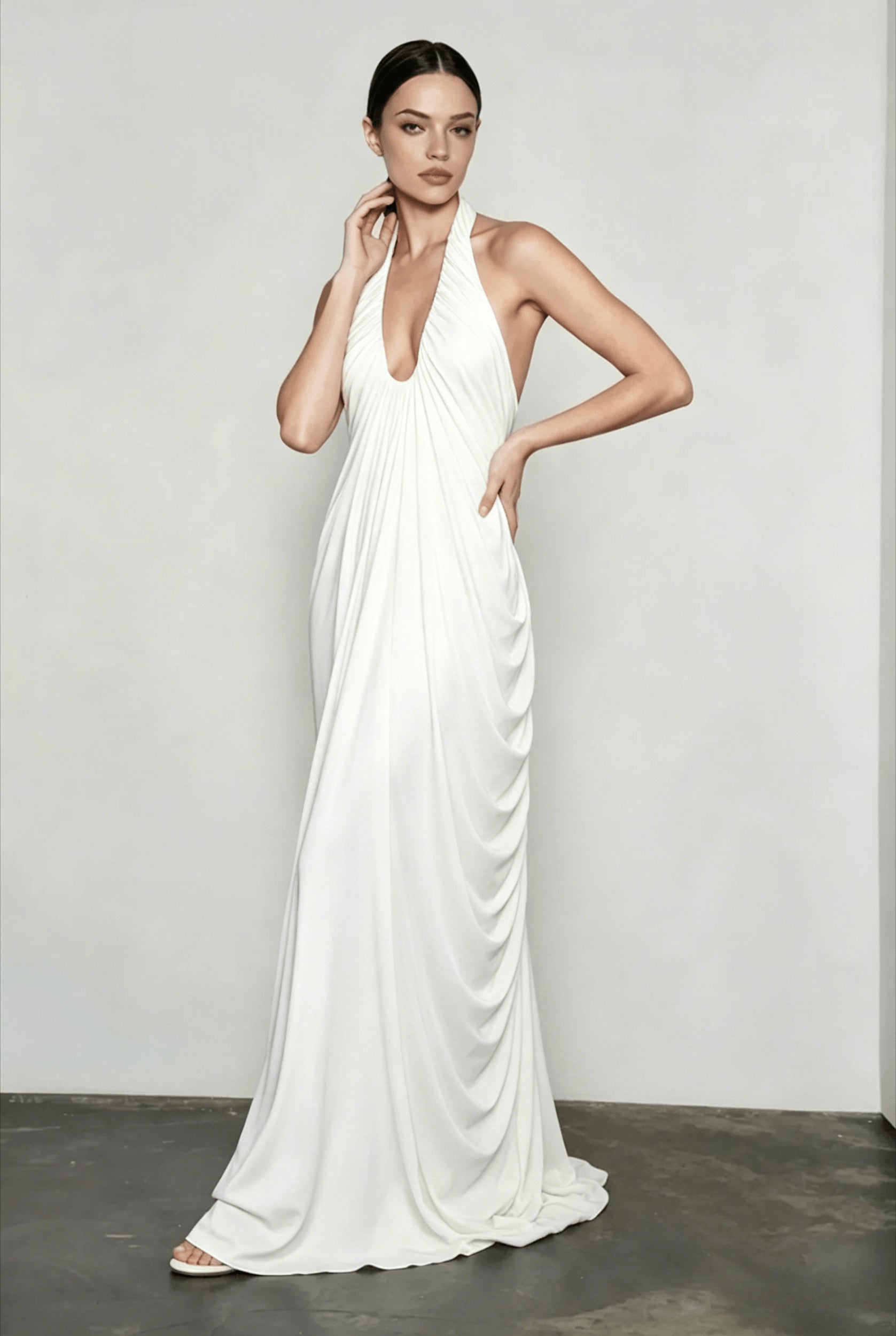 Backless Sheer Mesh Dress
