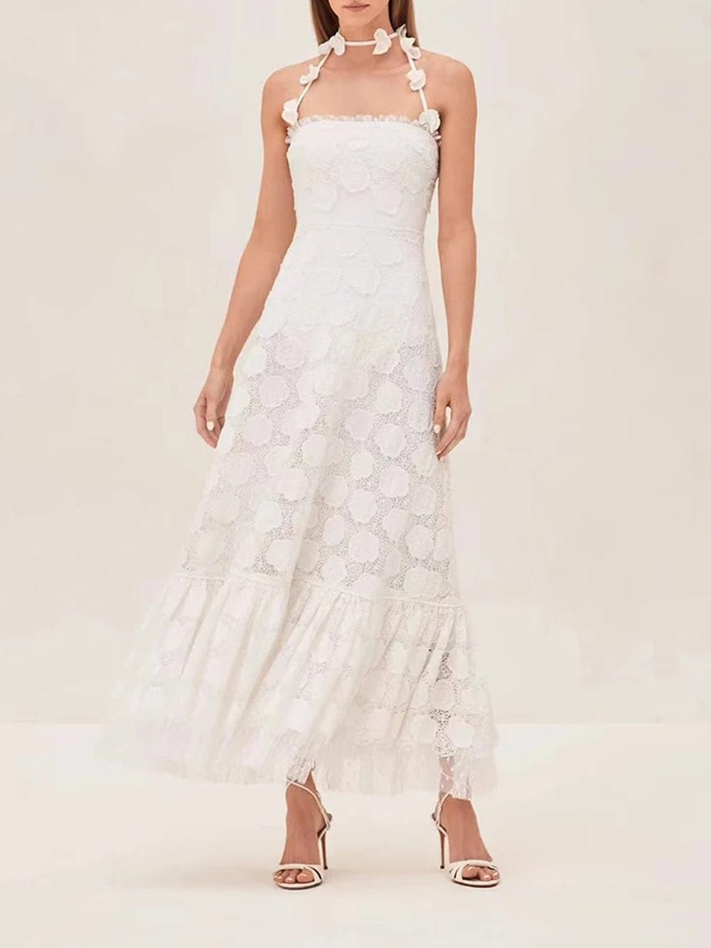 Bela Sleeveless Hollow Out Midi Dress