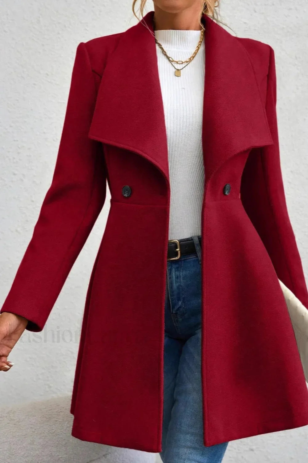 Belted Wool Long Coat