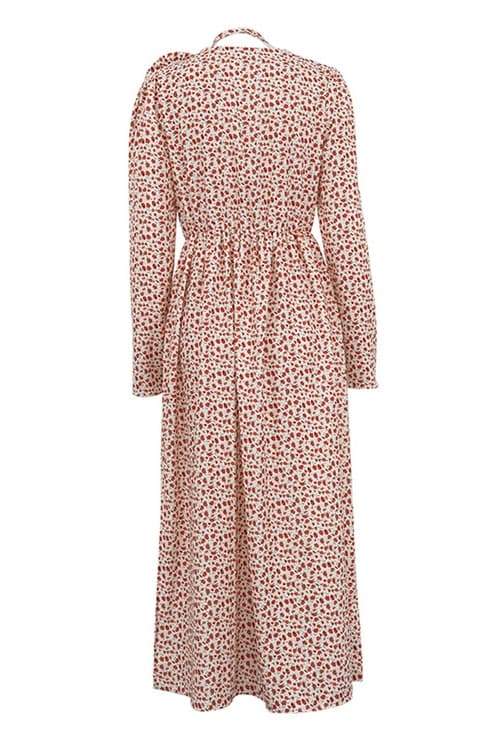 Flower V-Neck Sleeveless Midi Dress - View 3