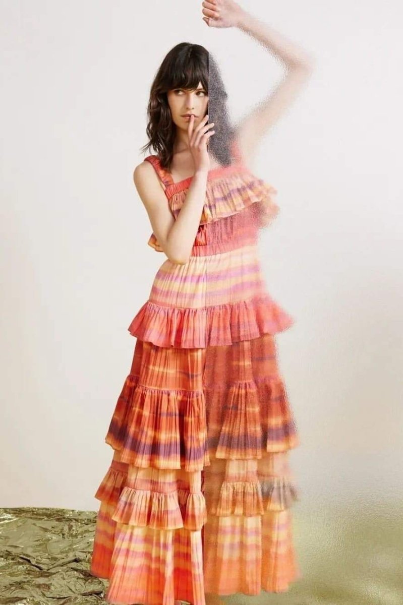 Xochitl Elevated Printed Tiered Maxi Dress Evening Wear Edit