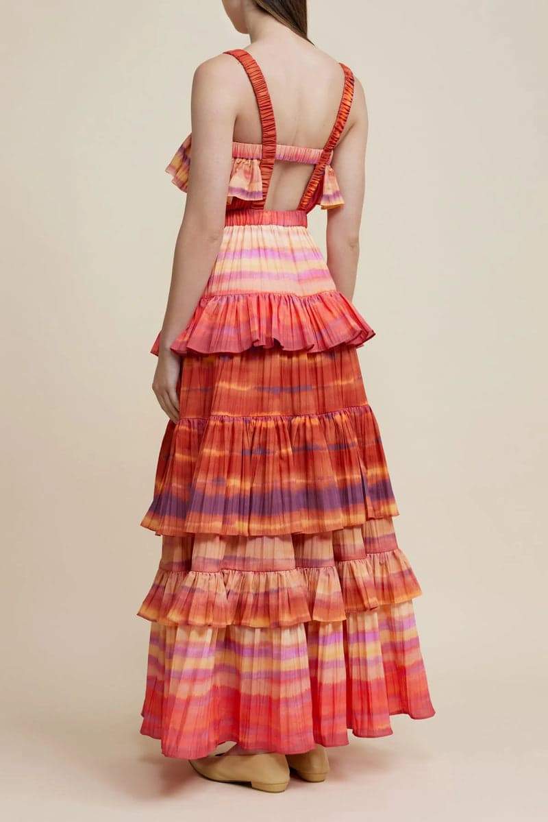 Xochitl Elevated Printed Tiered Maxi Dress Evening Wear Edit