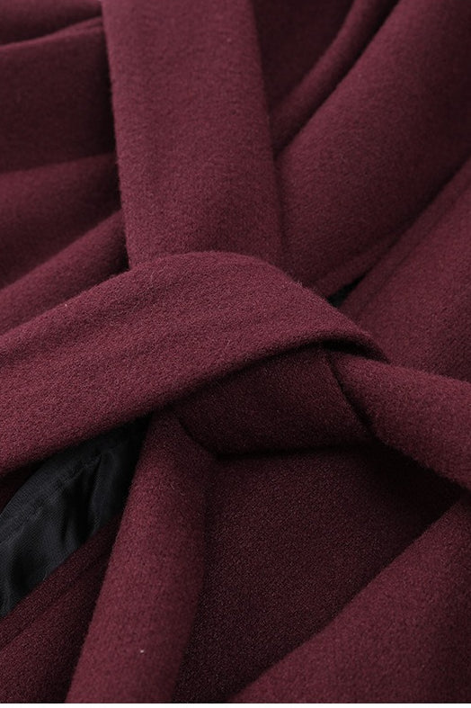 Scarf Collar Draped Wrap Long Sleeve Longline Coat 4