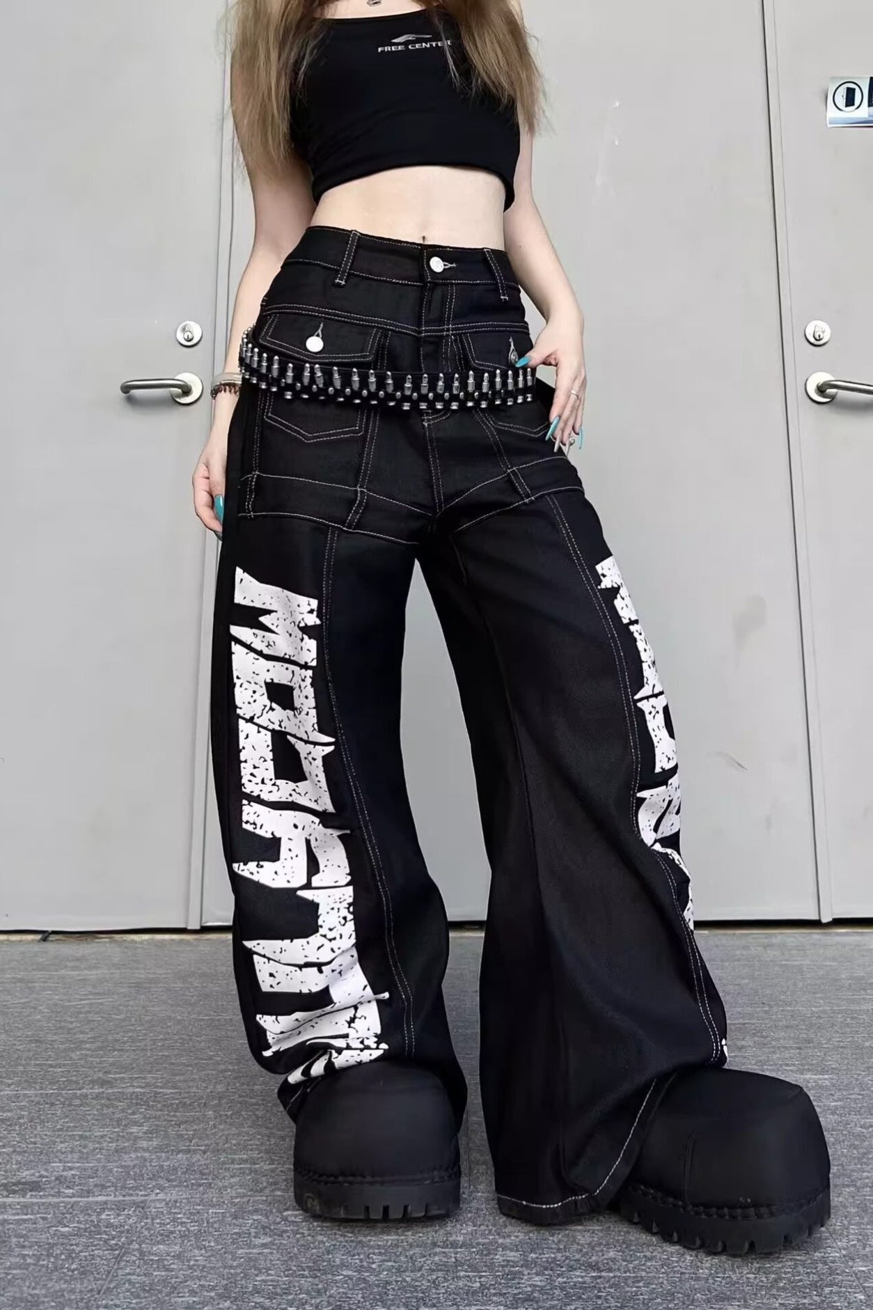 Patchwork Denim Jeans