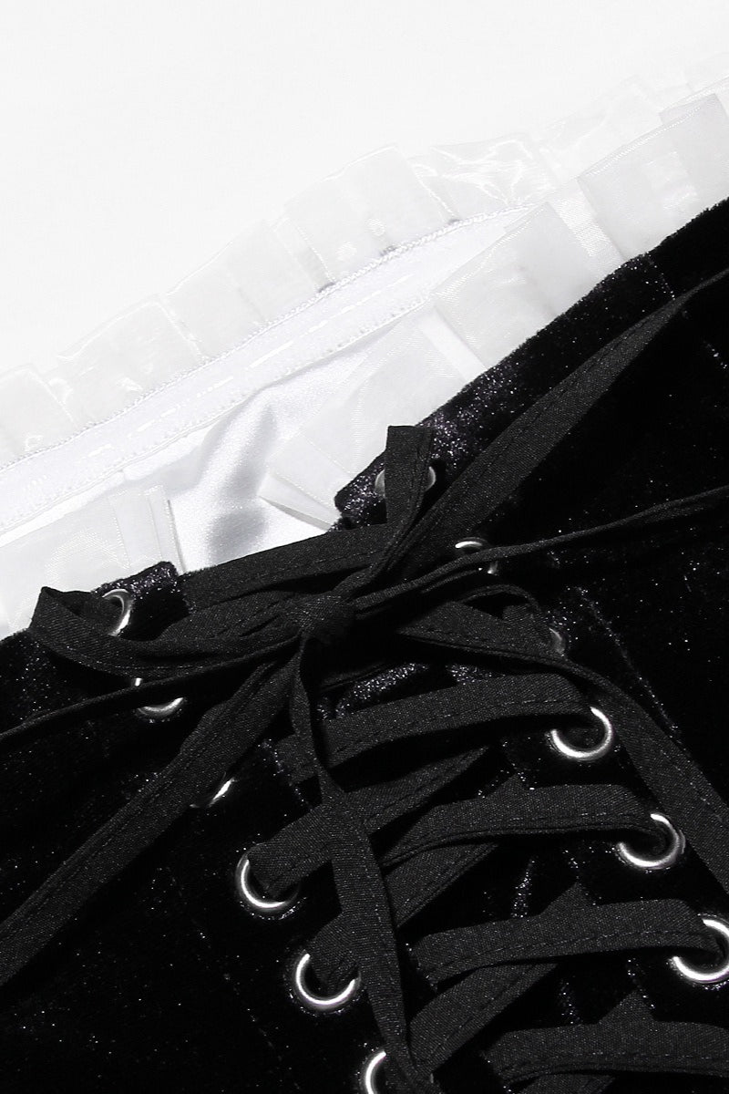 Velvet Bustier A-line Cocktail Dress - View 12