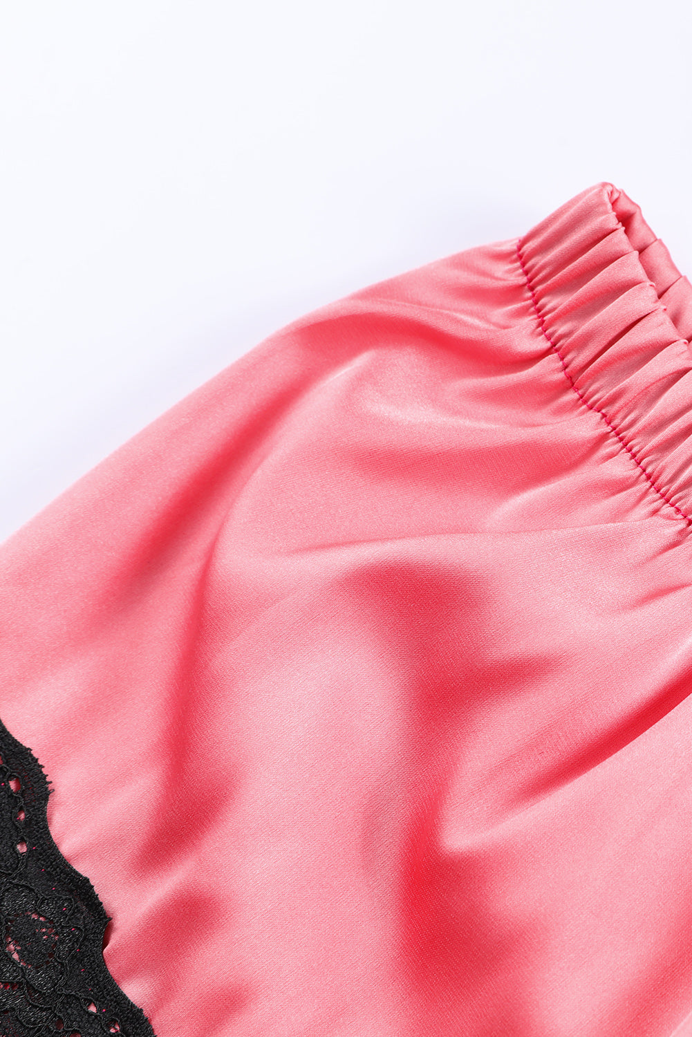 Black 2Pcs Lace Spaghetti Straps Lingerie Set