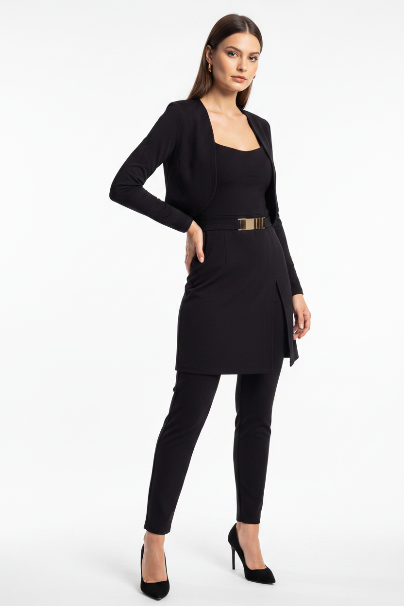 Chic Elegant Jumpsuit with Jacket Set | Tailored Fit & Versatile Desig