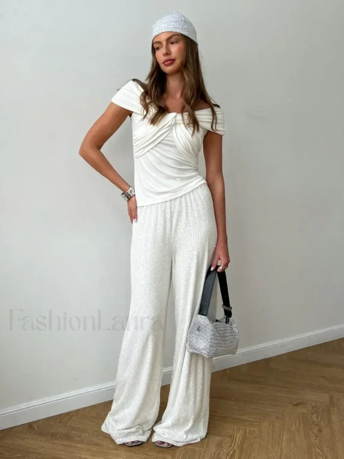 Black Crop Off-Shoulder T-Shirt