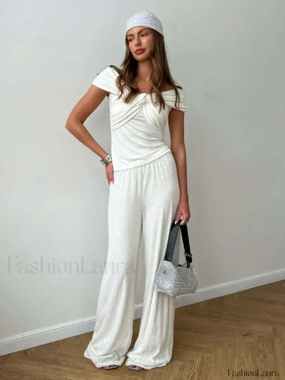 Black Crop Off-Shoulder T-Shirt