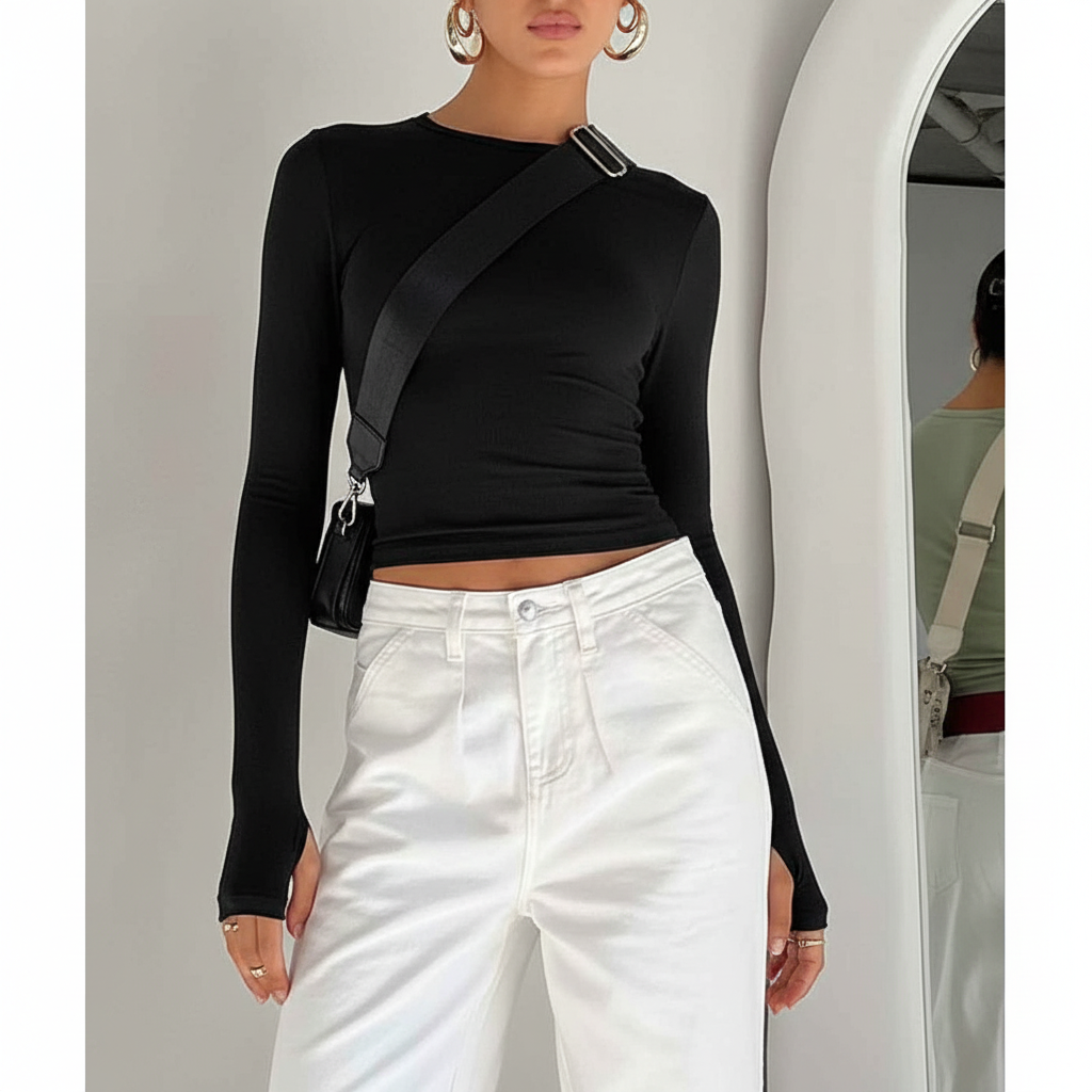 Modern Comfortable Crop Top with Breathable Fabric and Stylish Design