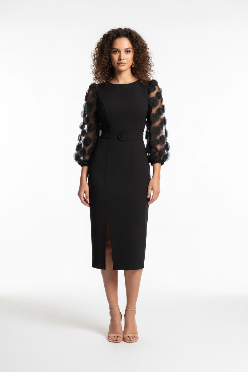 Elegant Chic Women's Dress with Flattering Fit and Timeless Design
