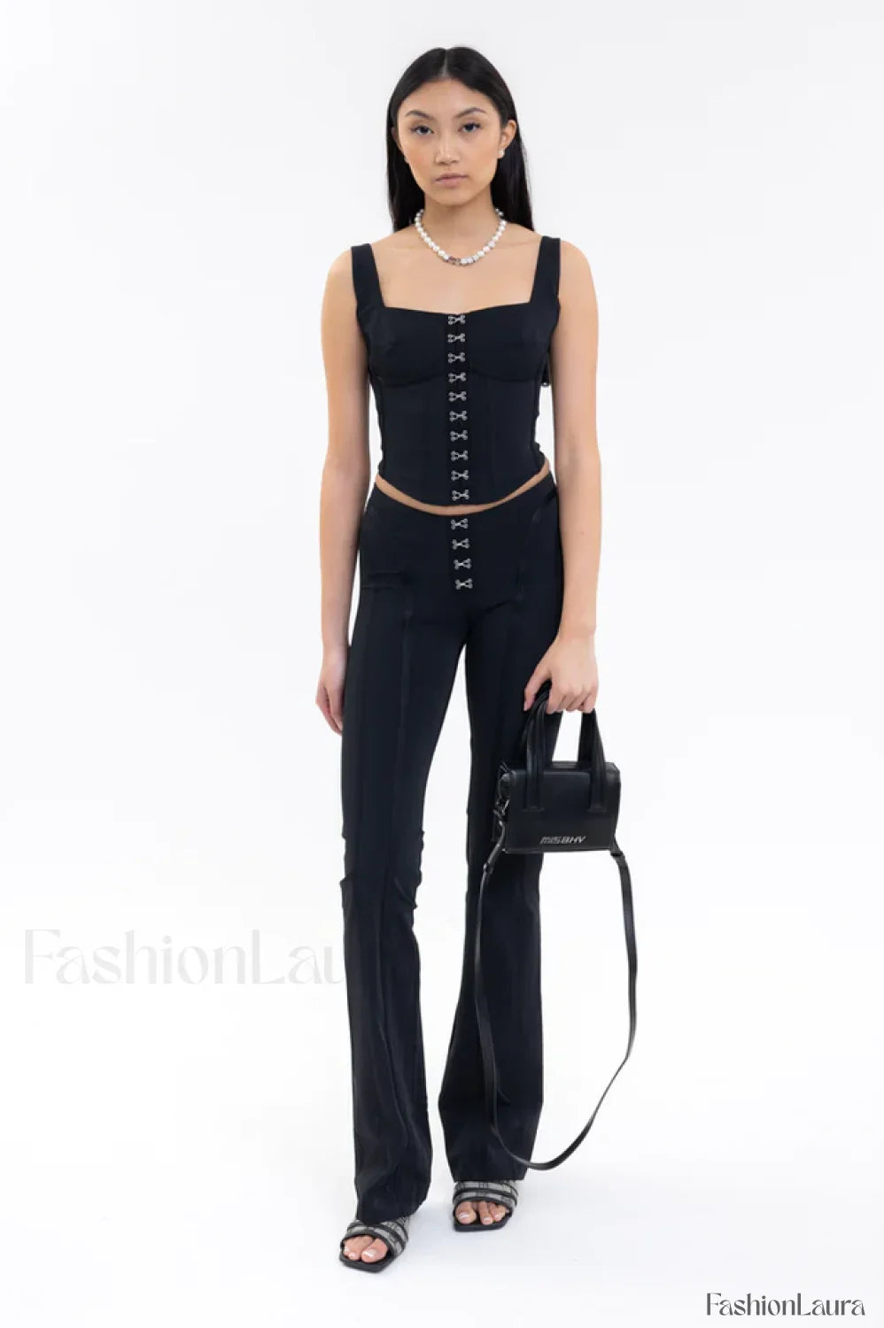 Black Lara Stylish Corset Top