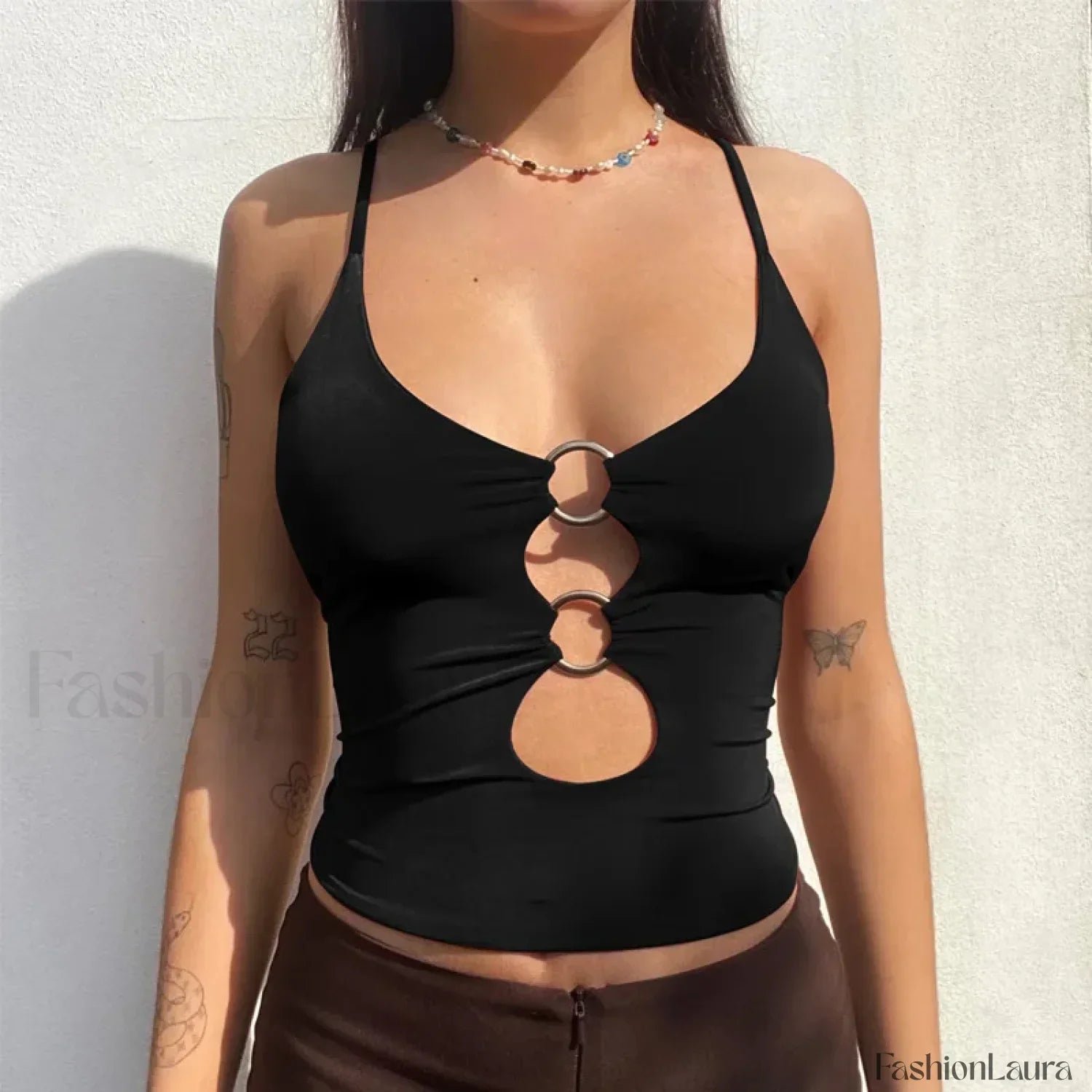 Black Party Club Crop Top