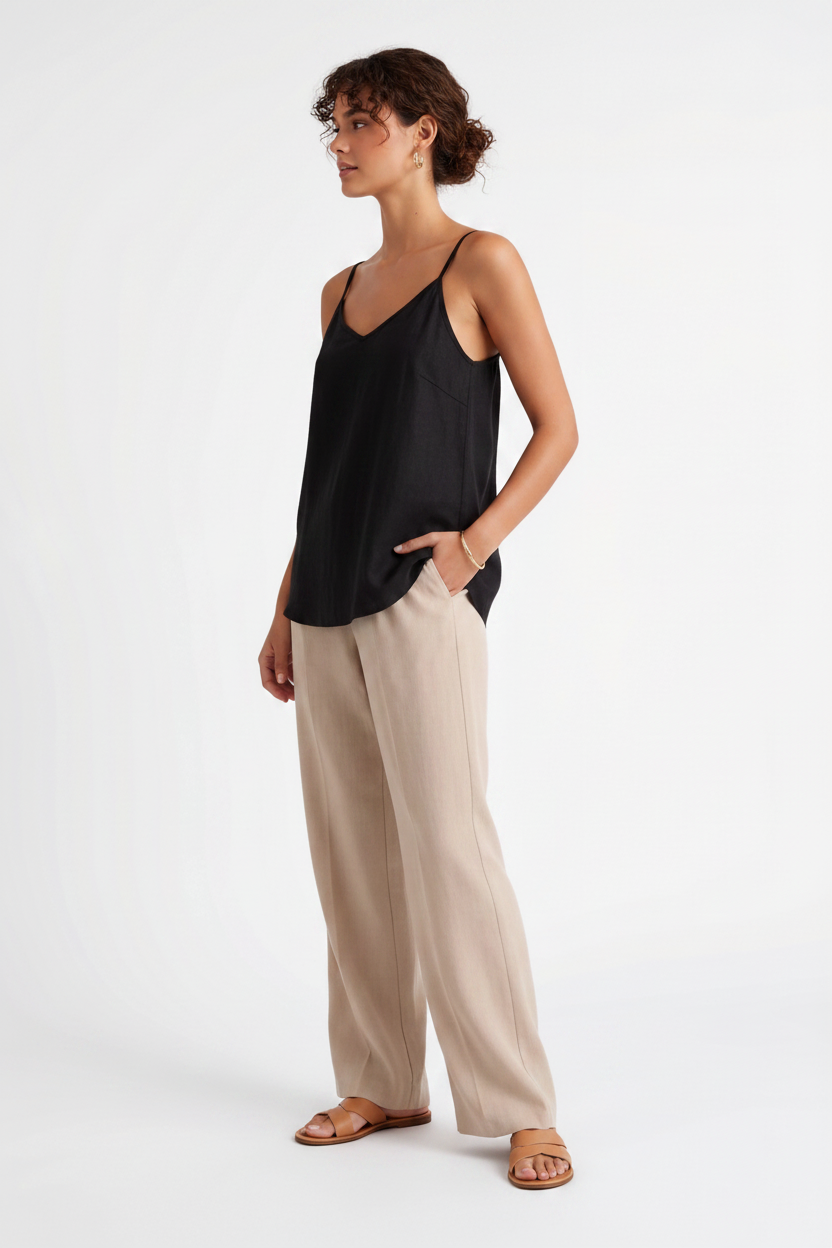 Chic Lightweight Linen Tank Top | Breathable Fabric & Versatile Design
