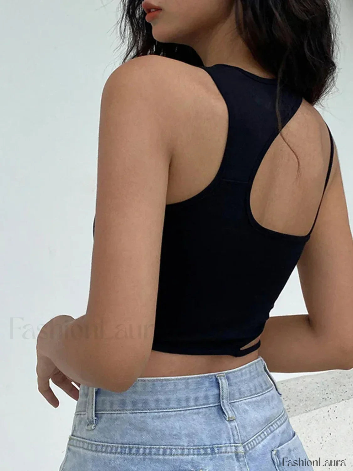 Black Skinny New Sexy Crop Top