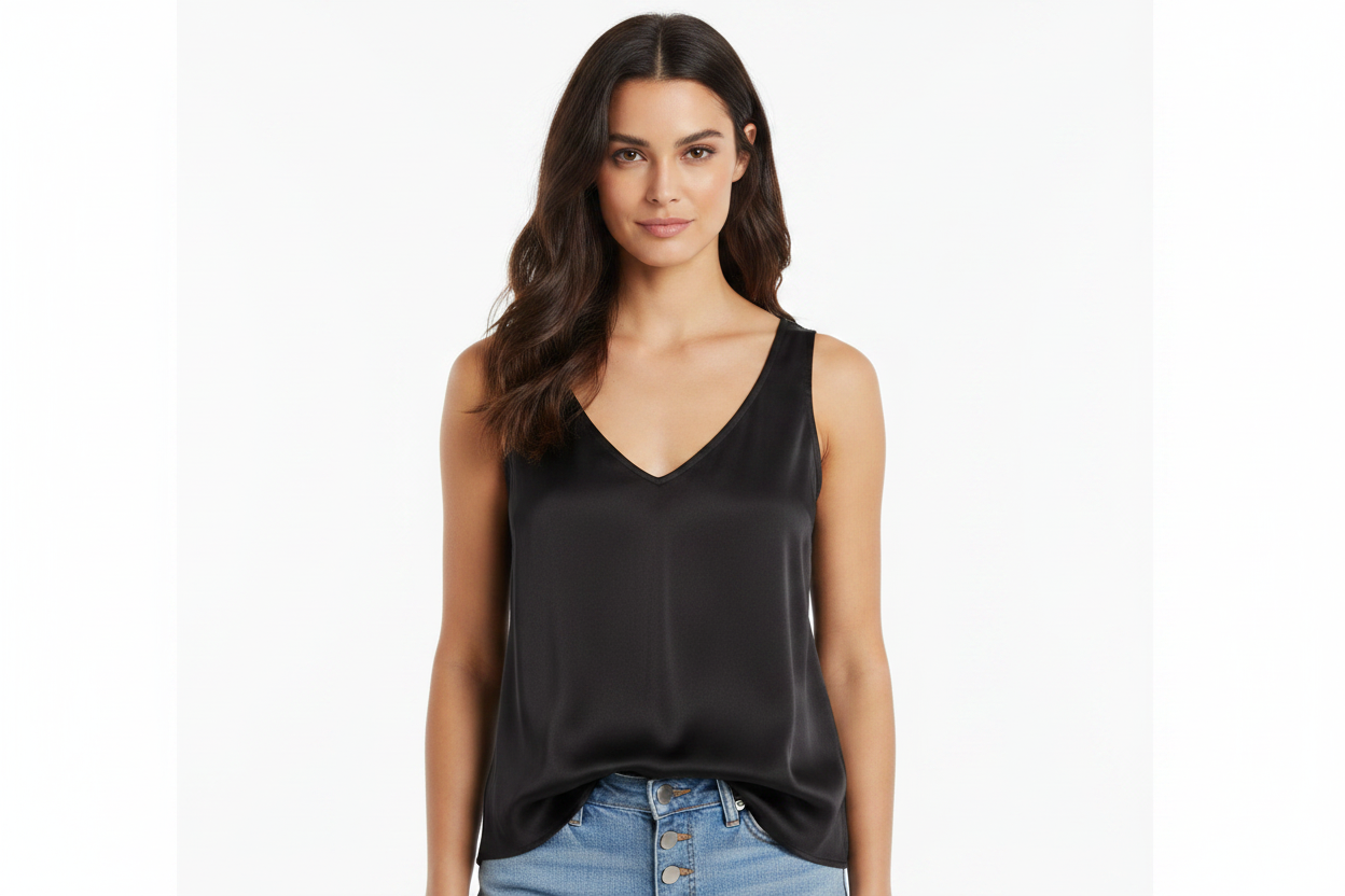 Chic Lightweight Draped Tank Top with Elegant Flow and Versatile Style - Jamota