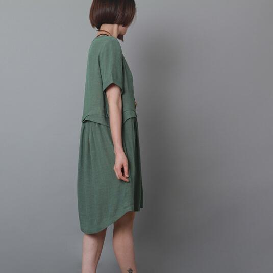 blackish green oversize sundress plus size shift dress handmade