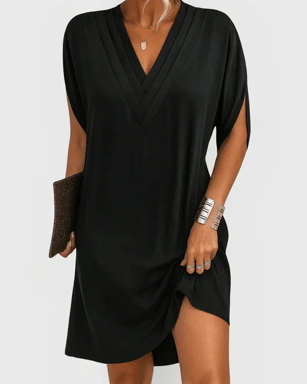 V-Neck Batwing Sleeve Shift Mini Dress Summer 2