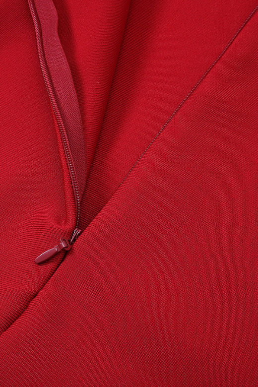 Blanche Bandage Midi Dress - Lipstick Red